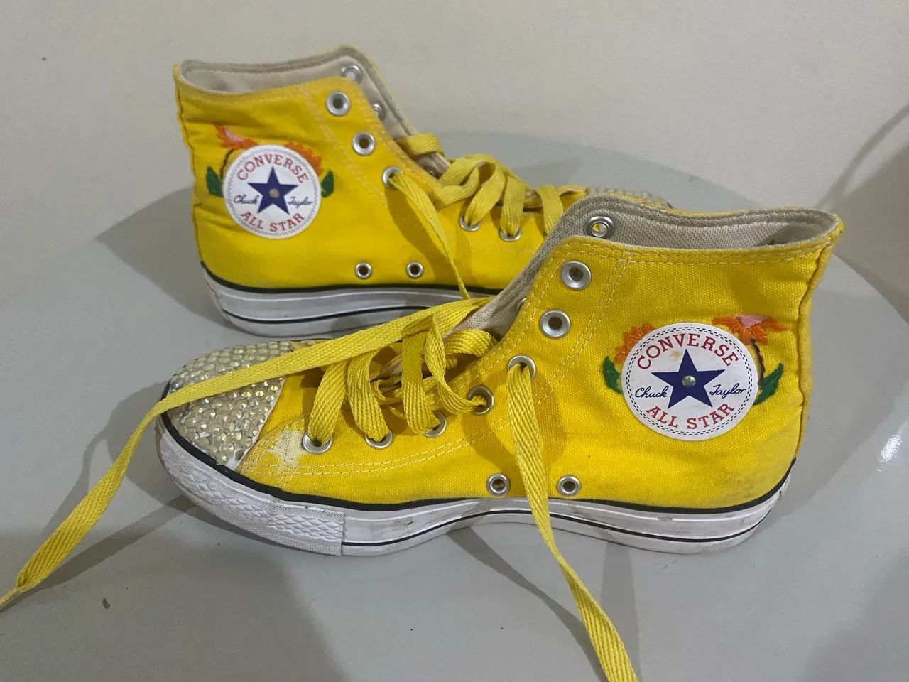 Tênis All Star - Cano Alto - Customizado  - Foto 4