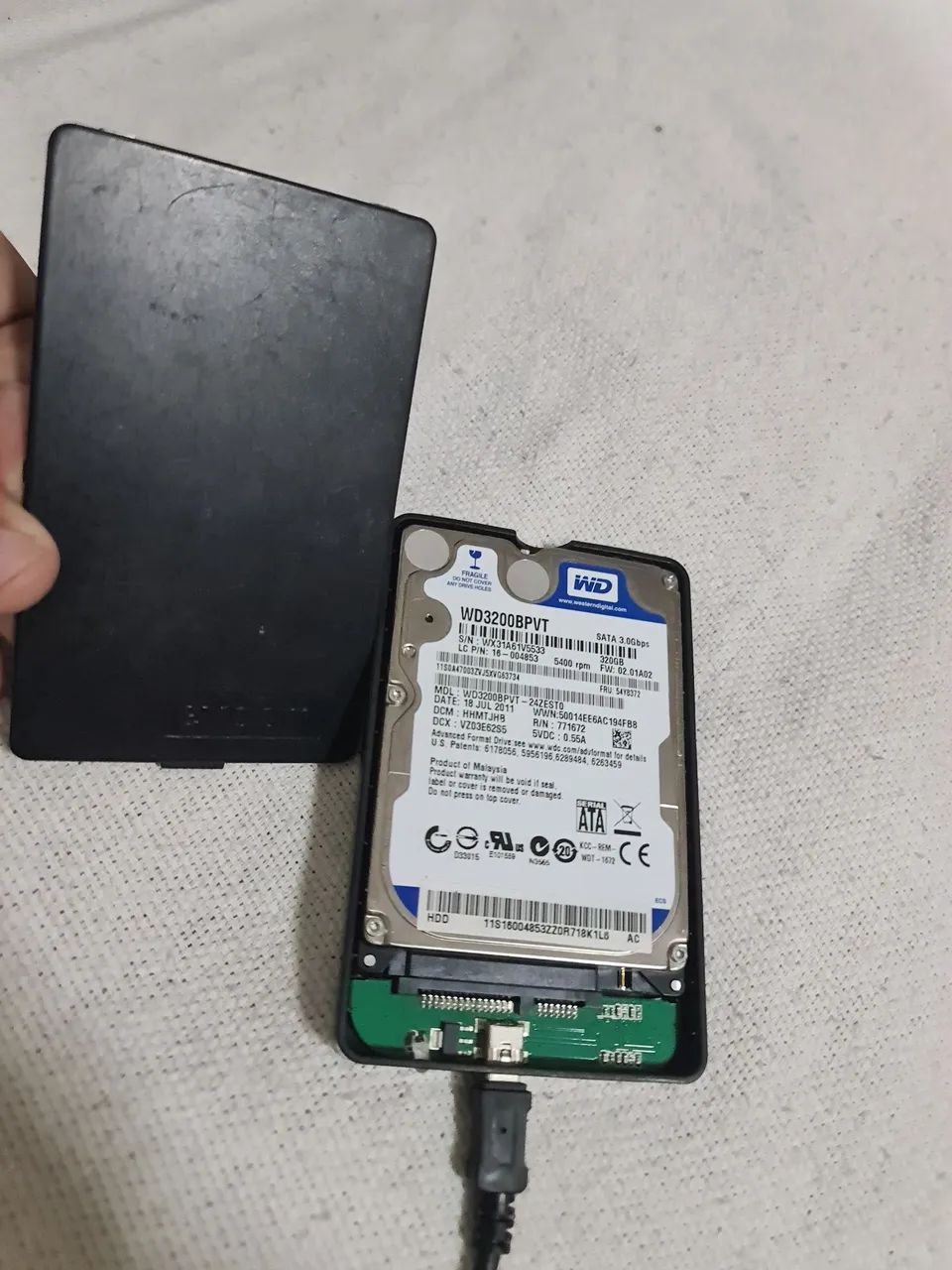 HD externo 320 na case 