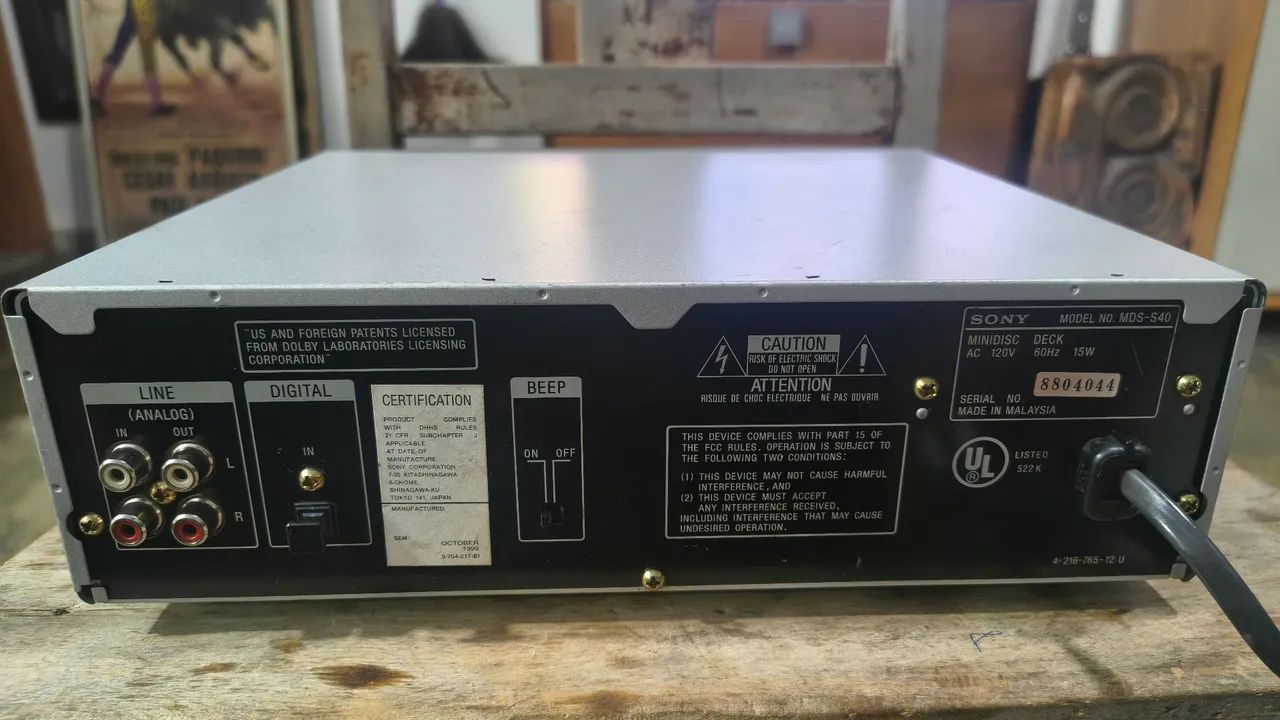 MiniDisc SONY MDS- S40 MALAYSIA + 20 mídias MD. - Aparelhos de