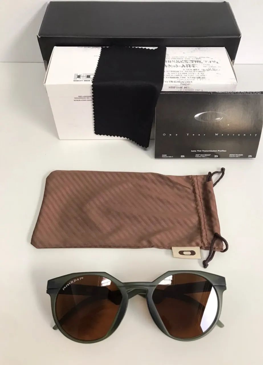 óculos de sol oakley hstn green brown - Foto 4