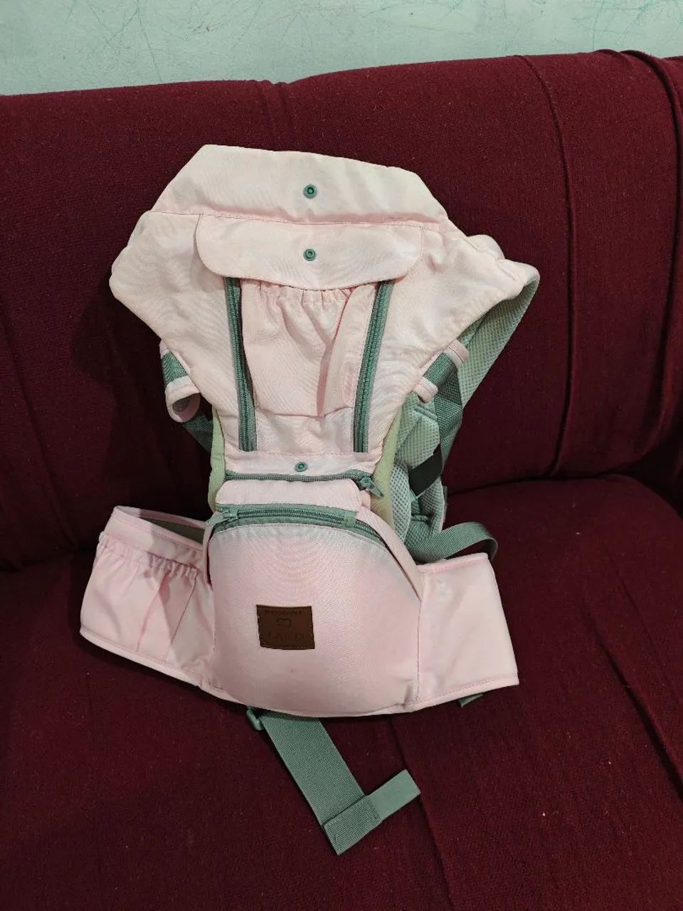 Canguru ergonômico para bebê rosa - Foto 2
