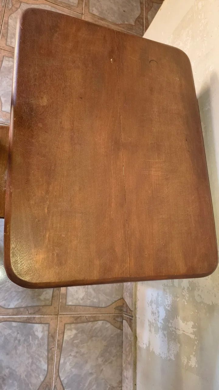 Mesa com cadeira de madeira infantil - Foto 3