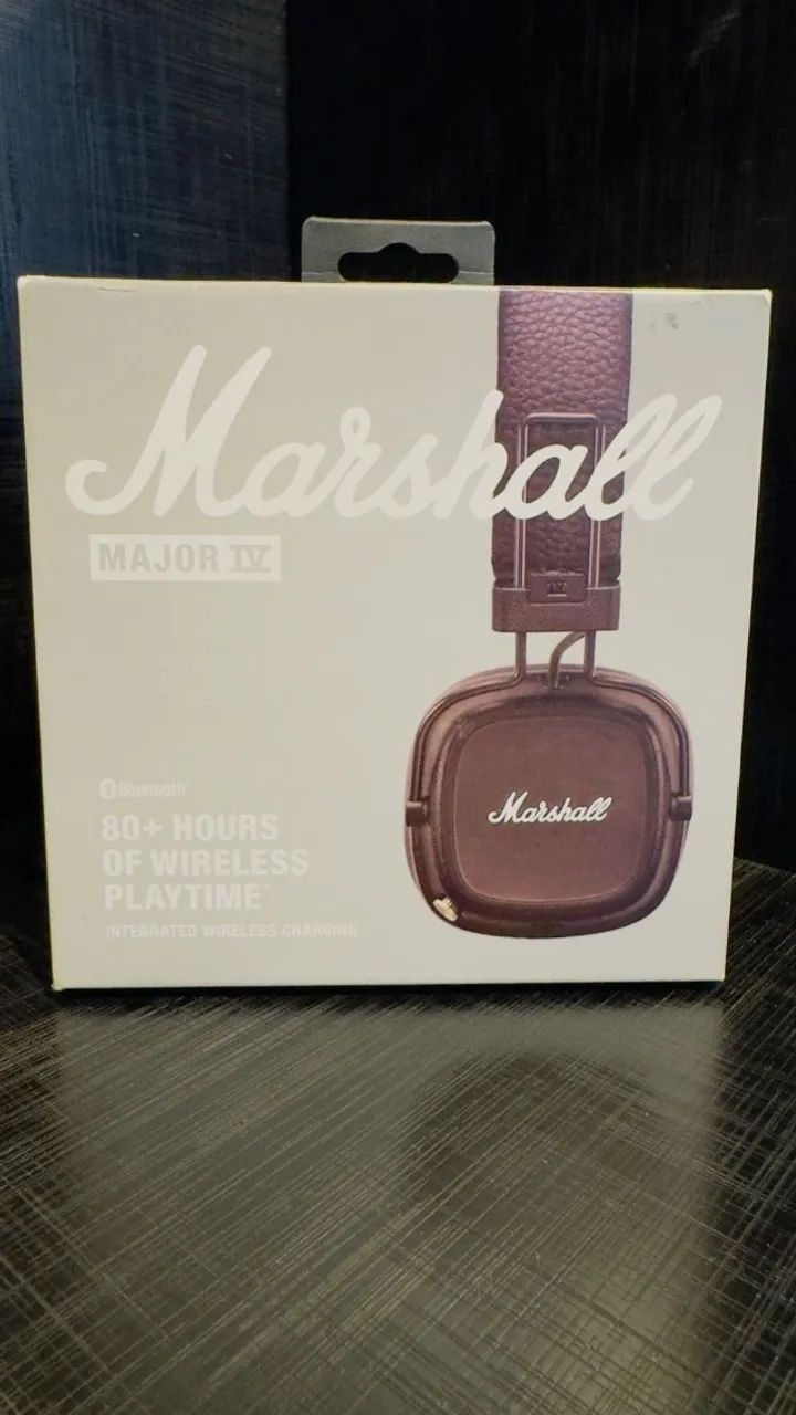 FONE DE OUVIDO AURICULAR MARSHALL MAJOR IV BT BROWN COM GARANTIA