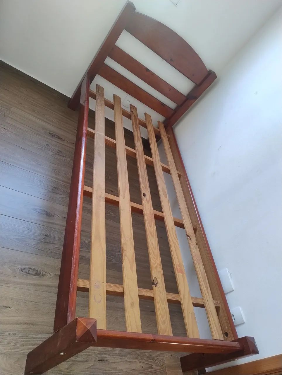 Cama de madeira maciça do solteiro - Foto 2