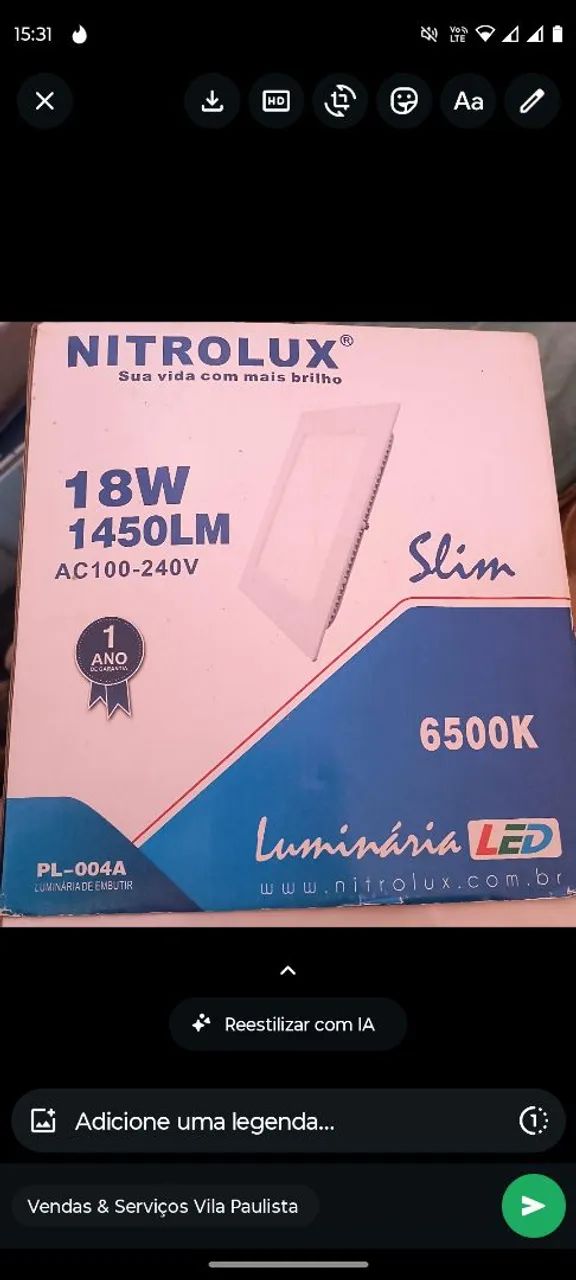 Lâmpada Led de embutir