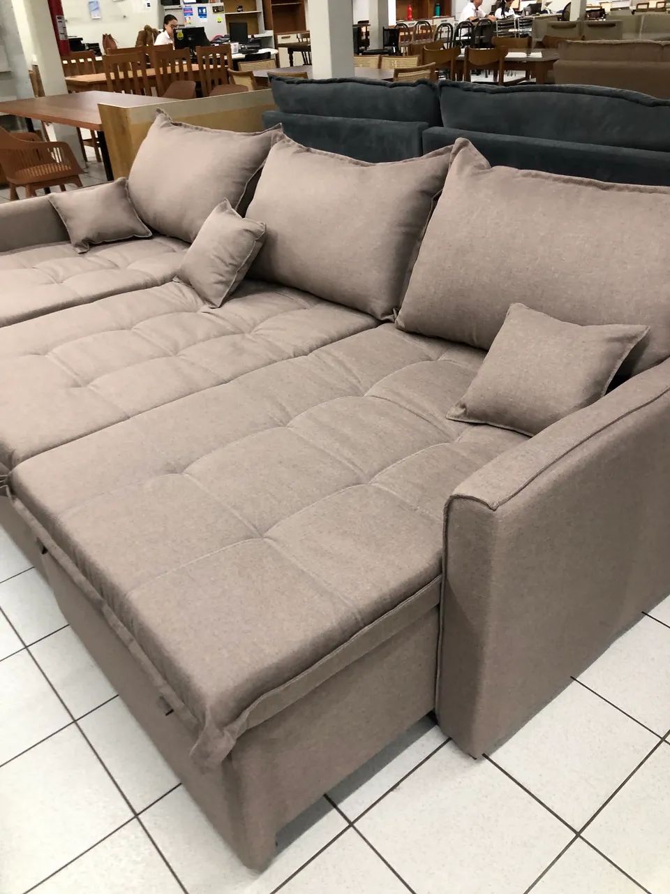 Sofa retratil 2,90 NOVO linho - Foto 2