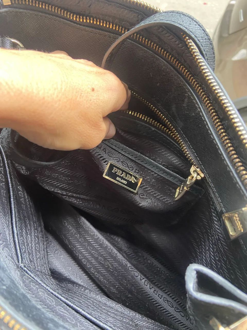 bolsa  preta prada Saffiano  - Foto 4