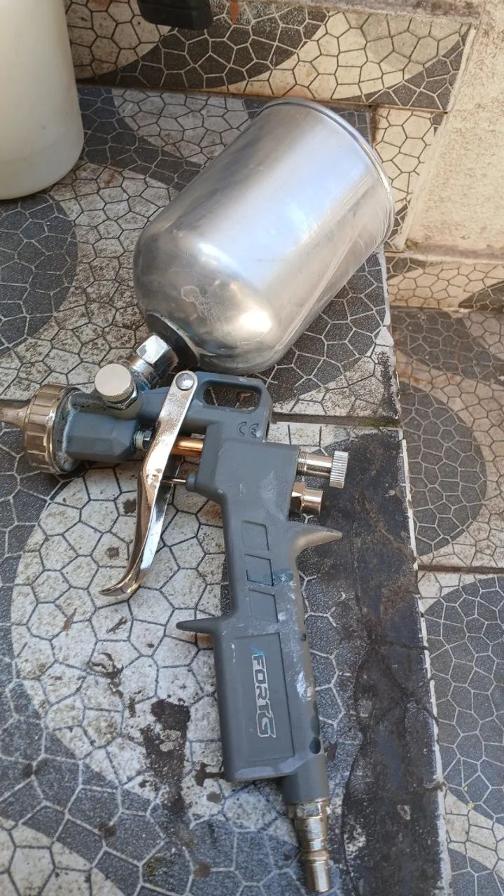 Pistola de pintura de Gravidade - Calibrador e inflador 
