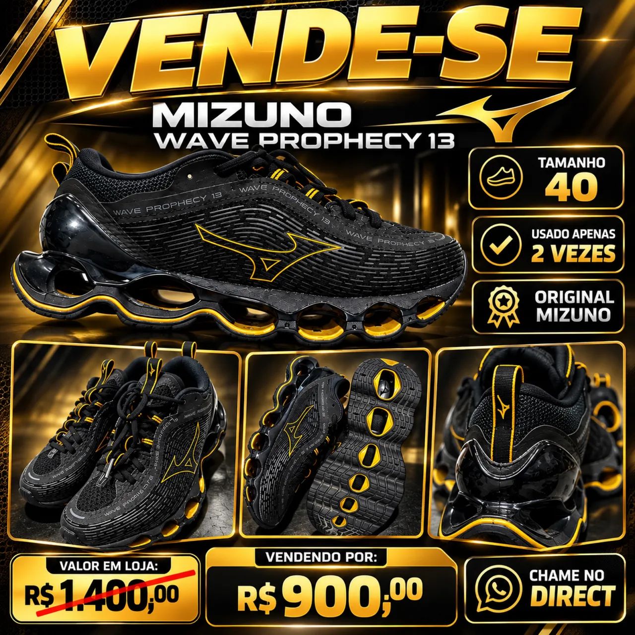 Sapato da mizuno tamanho 40 