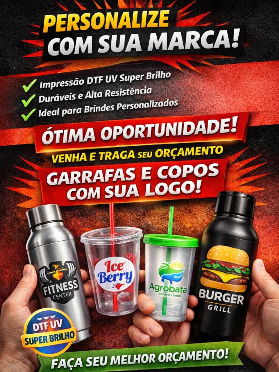 Banner personalizado | Comunicação visual | Faixas, adesivos e placas com entre - Foto 4