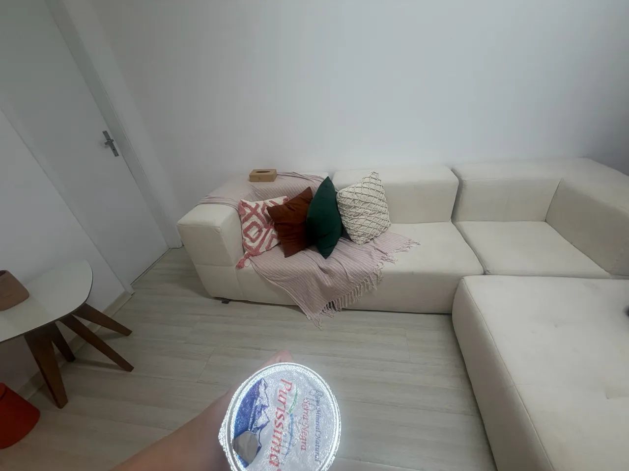 Sofá na Caixa Modular 3 Lugares em Boucle + Puff (lugar a mais/apoio de pé/centro) - Foto 3