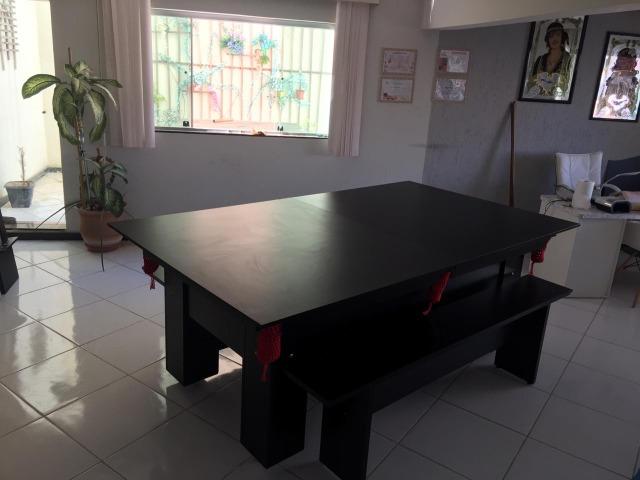 Mesa Charme Promoção | Mesa Preta | Tecido Preto | Borda Vermelha | Modelo: QVSV9052 - Foto 3