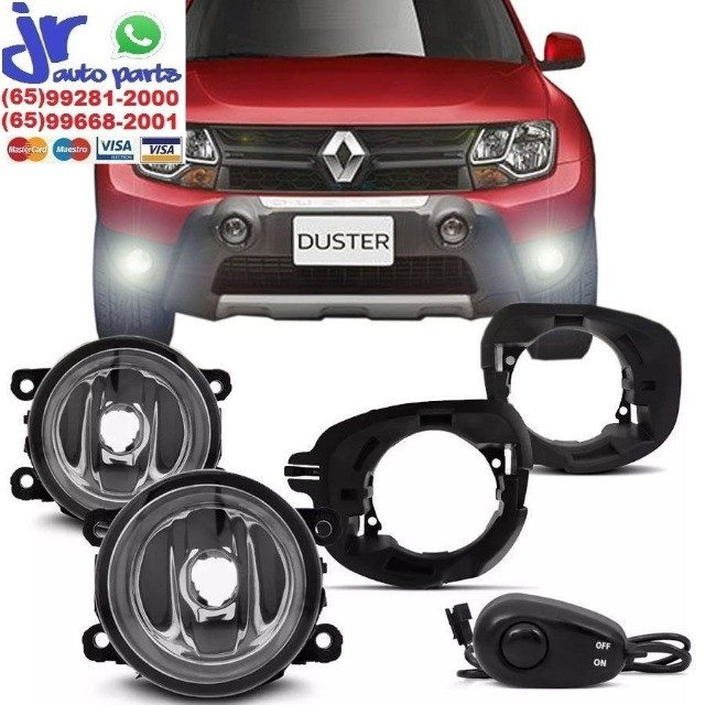 Kit Farol Milha Duster Oroch 2015 2016 2017 2018 2019 Auxiliar Neblina - Foto 3