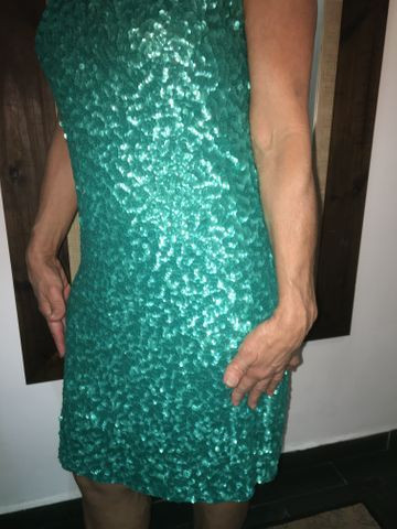 Vestido tubinho PAETÊ( Verde Esmeralda ) - Foto 4