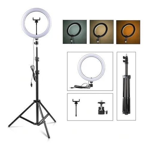 Ring Light 26cm 3 Tons com Tripé