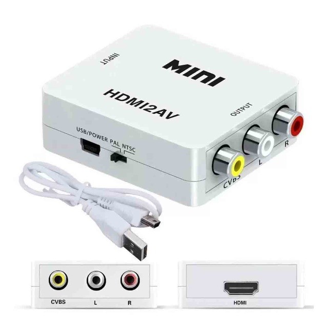 Adaptador Conversor Hdmi Para AV Rca Full HD Alta Resolução  - Foto 3