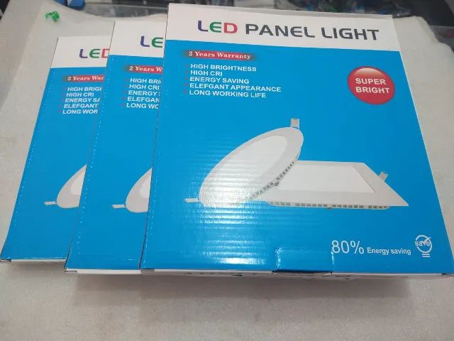 Painel 22x22 18w Sobrepor ou Embutir Branco frio 6500k