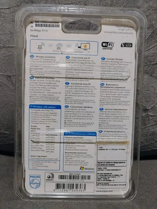 adaptador wifi para tv philips smart e pc - lacrado - Foto 2