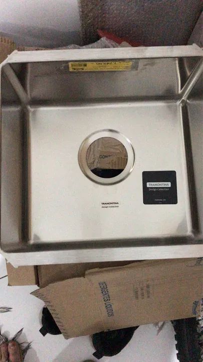 Pia de cozinha nova em aço inox, Tramontina - Foto 2