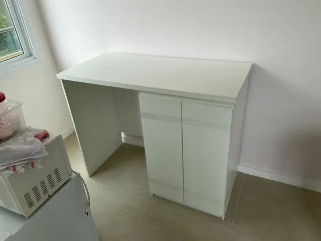 Armário para mini geladeira branco com duas portas - Foto 3