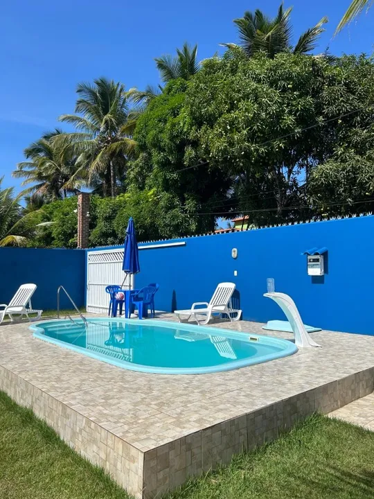 Casa temporada 3 quartos na Praia do Sargi 250m. Serra Grande. Próximo de Ilhéus e Itacaré