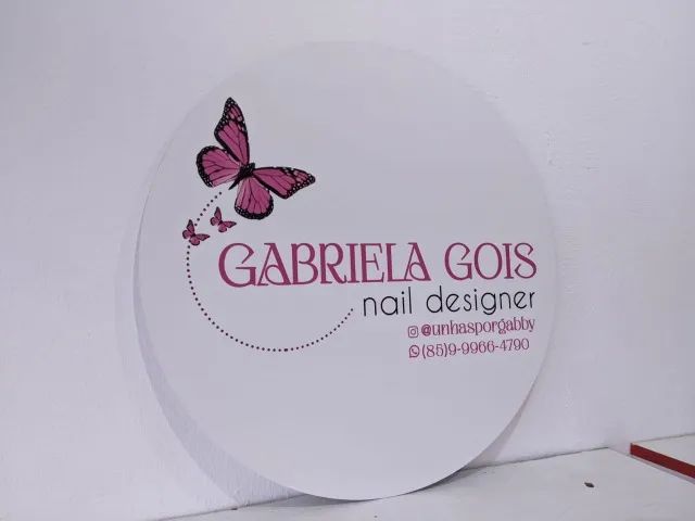 Placa personalizada para interior de loja