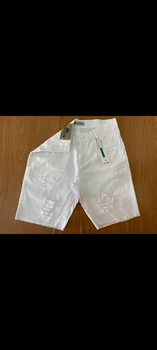 Shorts Jeans Branco Masculino