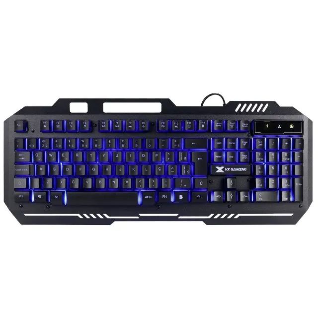 Teclado Gamer Shield Abnt2 Multimidia Led Azul 1.8 Mts-gt600 - Foto 5