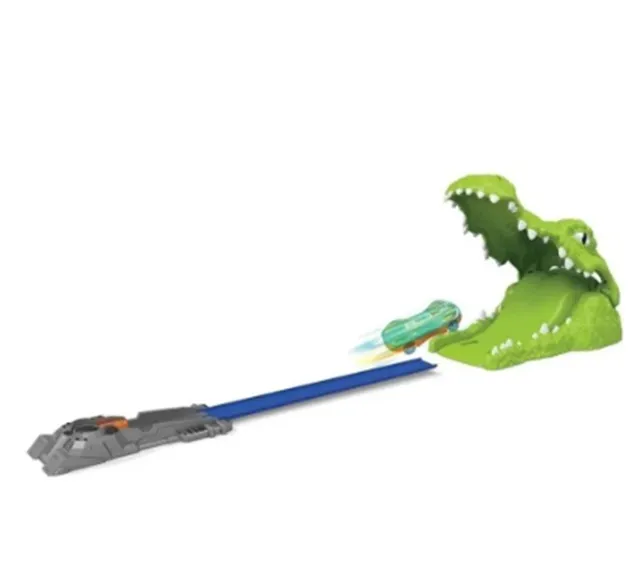 Super Pista com Lançador Ataque do Crocodilo Croco Fast