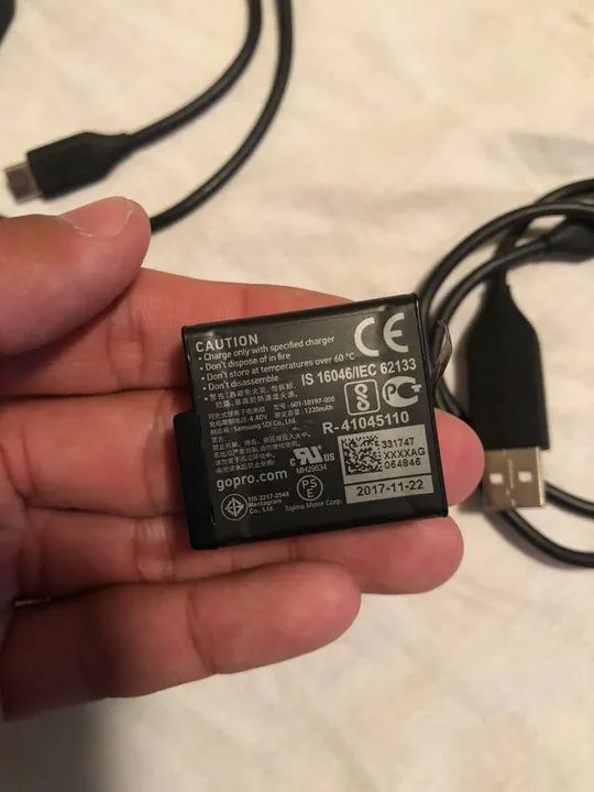 Carregador de bateria duplo GoPro Hero 5/6/7 Black ORIGINAL - Foto 3