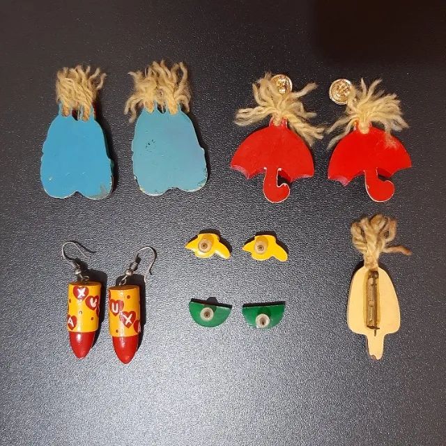Acessórios O Bicho Comeu Xuxa Originais Brincos + Broche - Foto 3