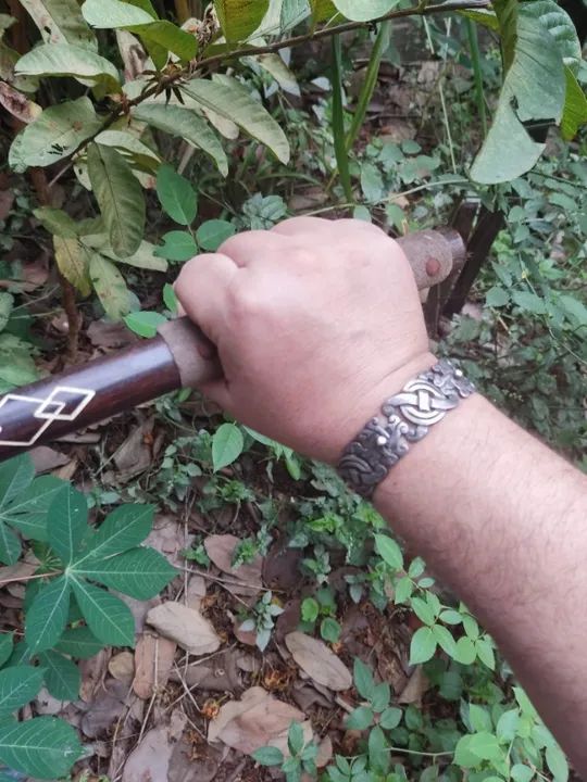 Bracelete em estilo Viking de prata - Foto 5