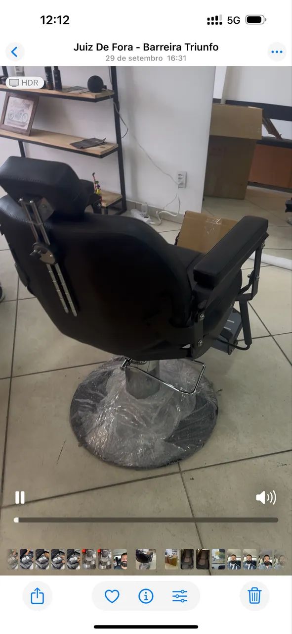 Cadeira de barbeiro cabeleireiro/ Poltrona Van Del Valde