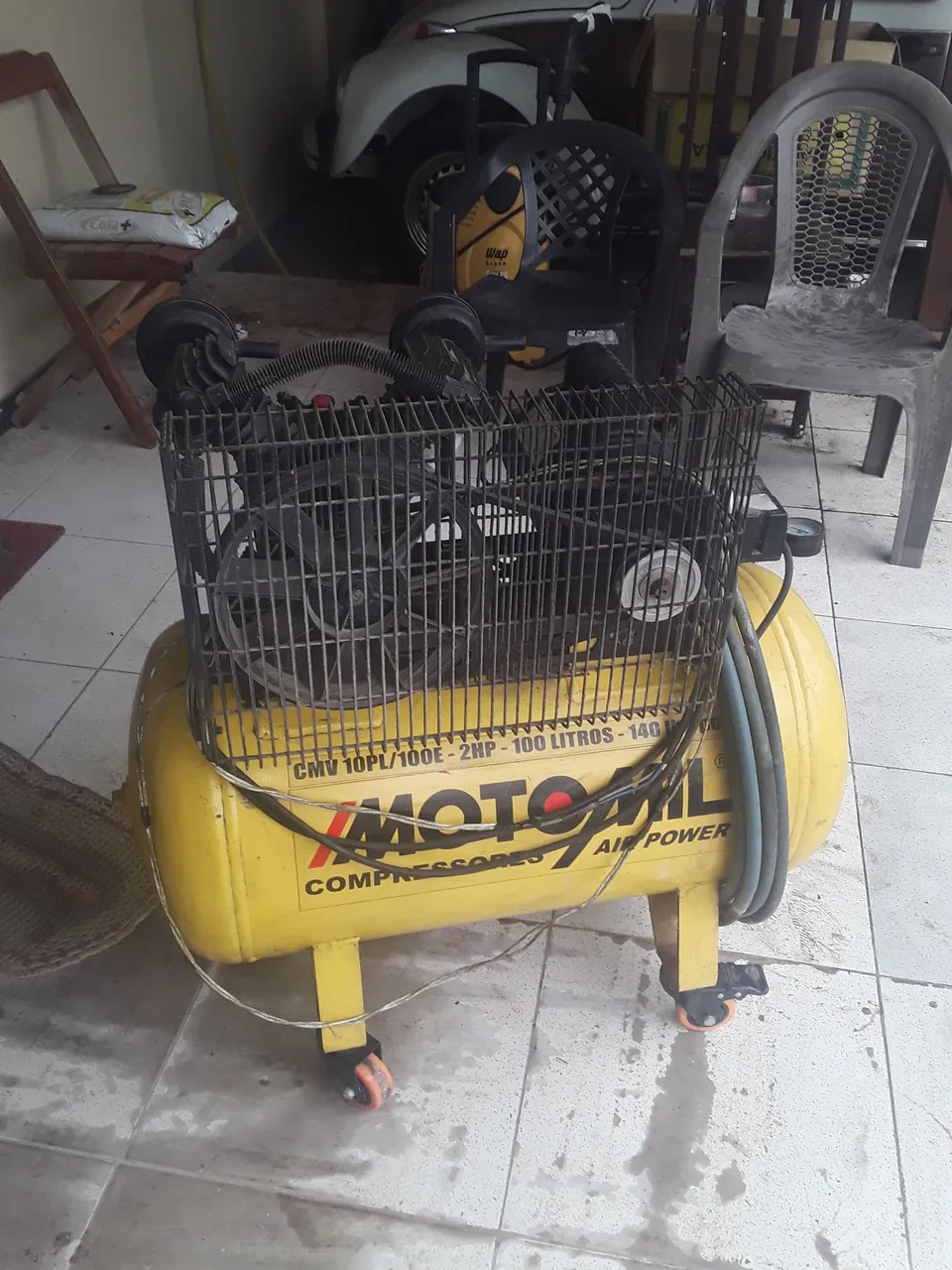 Compressor de Ar Motor 100 Litros 2HP