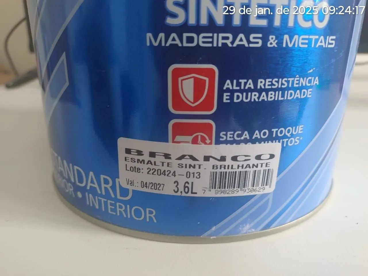 Tinta Maza Sintética Branca Brilhante 3,6L - Branco