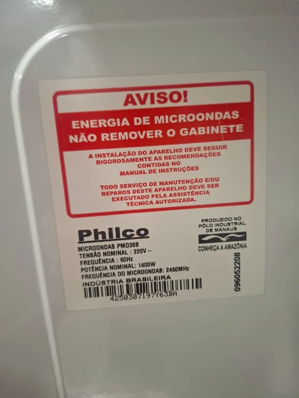 Micro-ondas Philco 33L PMO38B 220V - Classe A - 10 meses de uso - Foto 4