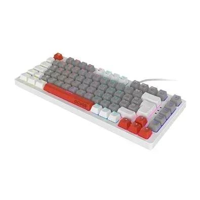 TECLADO MECANICO 75% PCYES KIRIN WHITE GHOST - SWITCH RED - LED RAINBOW - Foto 3