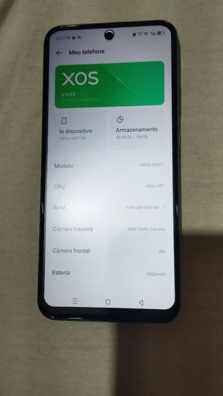 Infinix hot 50i novo na caixa