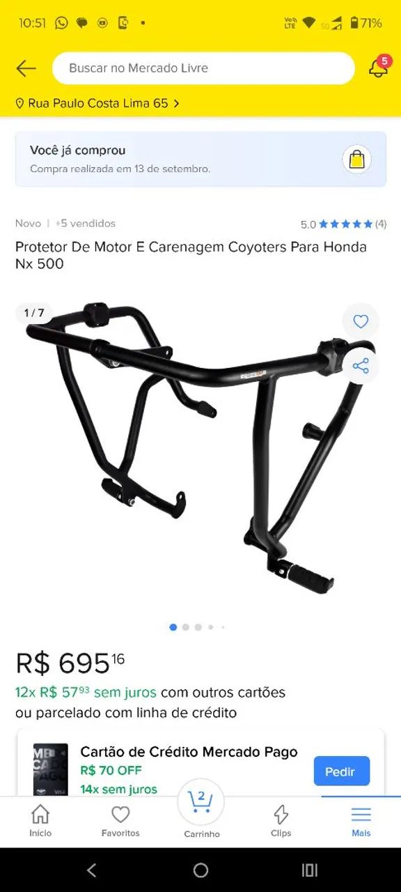 protetor de carenagem da nx 500  wats *23 - Foto 3