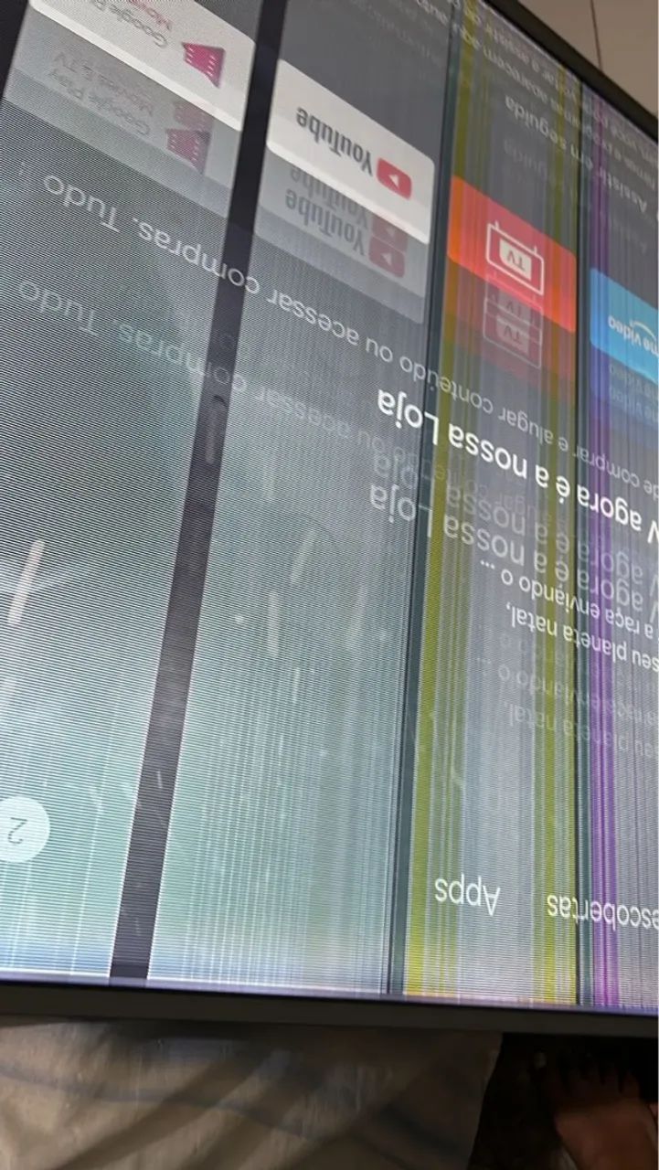 Tv 65 com esse defeito da foto.