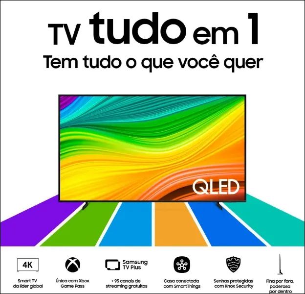 Samsung Smart Tv 50 Polegadas Qled 4k Q60d 2024 LACRADA COM NF