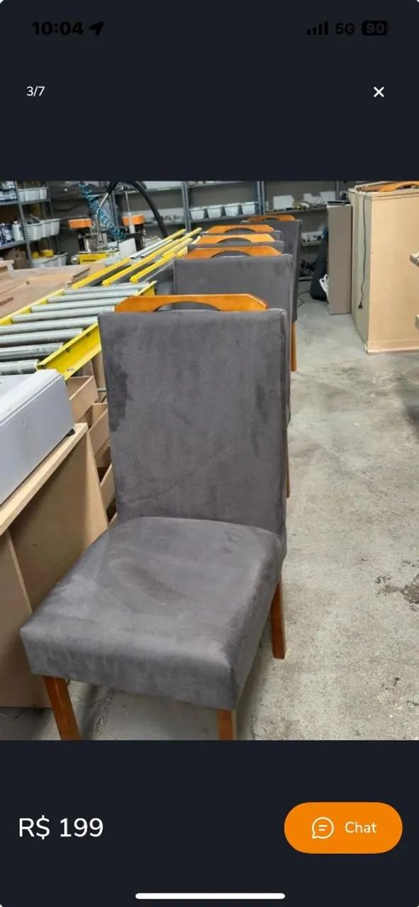 Cadeiras Estofadas novas