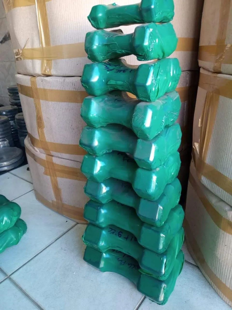 Halteres pintado ou emborrachado  - Foto 3