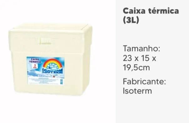 5 Caixa Térmica de Isopor 3 L