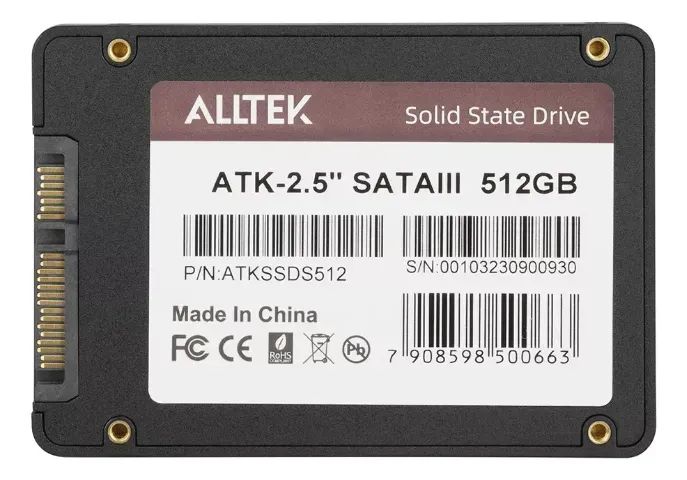 Ssd Interno 512gb Sata 3.0 6gb/s 2.5 Alltek - Foto 3