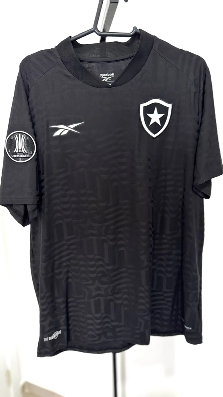 camisa botafogo 2023 preta patch libertadores 