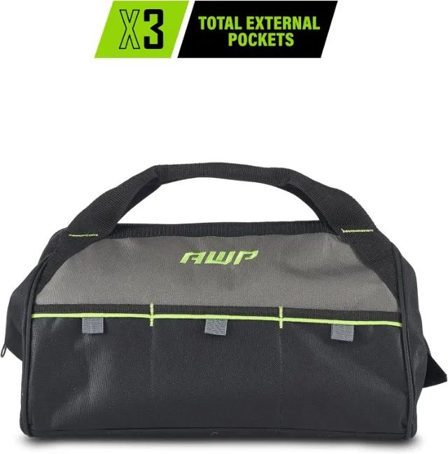 Bolsa Ferramentas AWP: 38cm, Alça Vértice, Resistente Água