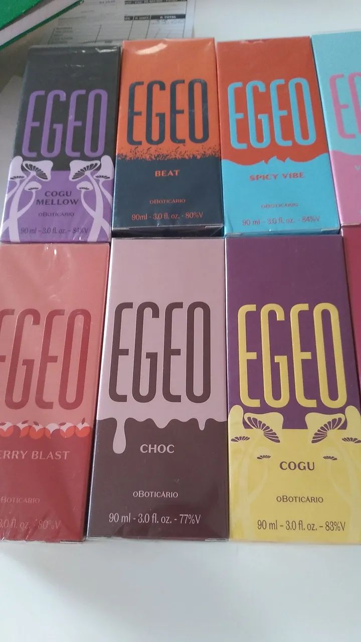 Perfumes Egeo O Boticário POR 120,00 cada
