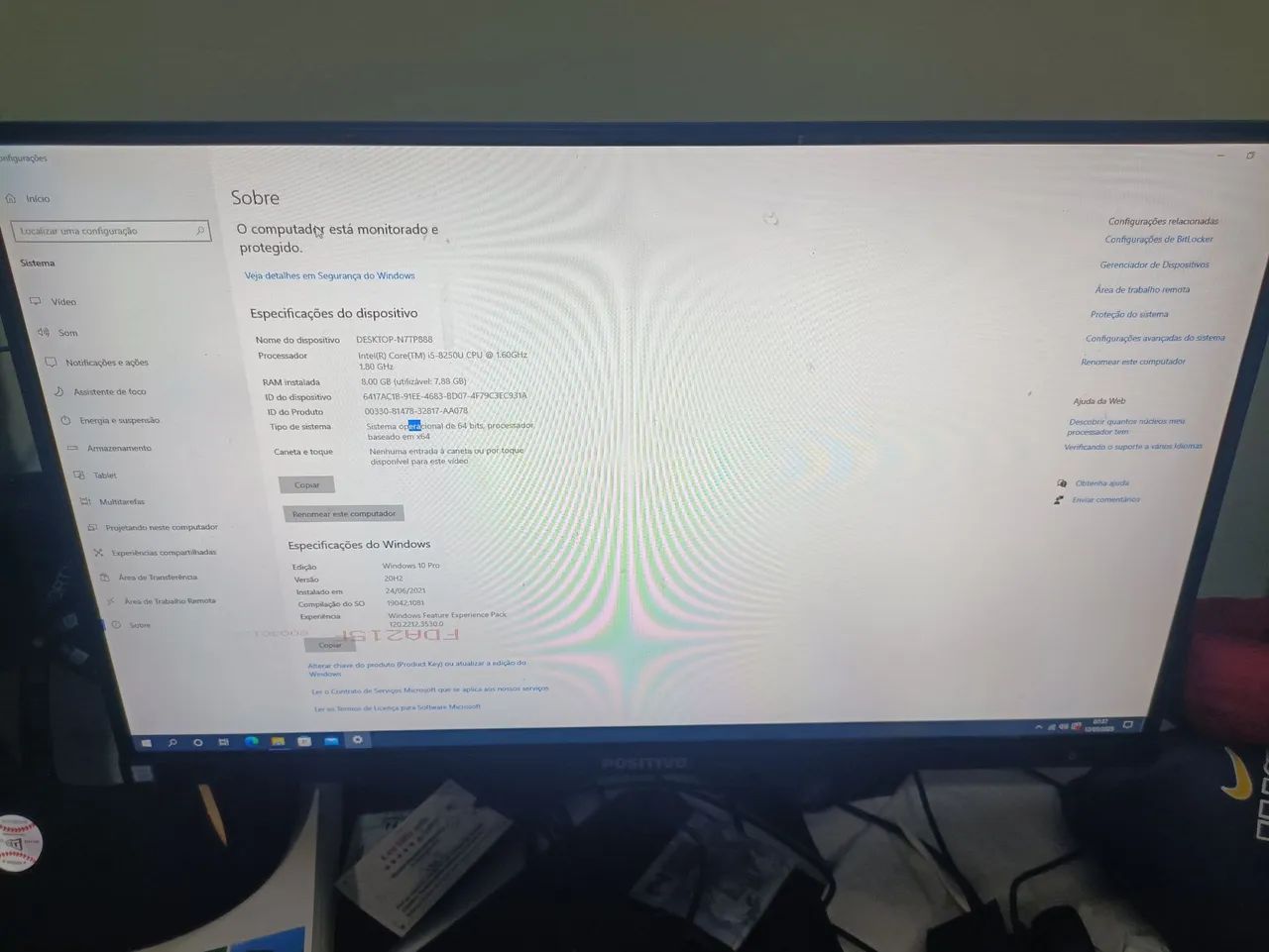 Notebook Positivo i5-8250U 8GB 256GB 