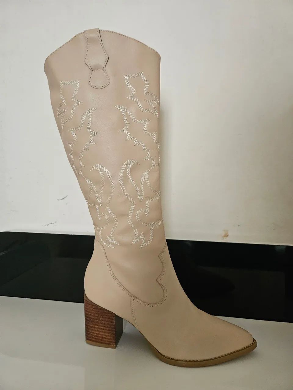 Bota de couro bege n.34 - Foto 2